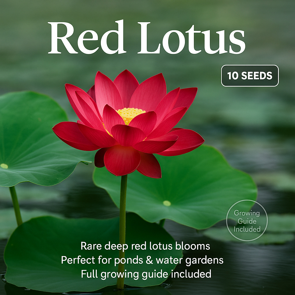 Red Lotus Flower Seeds - 10 Seeds Pack
