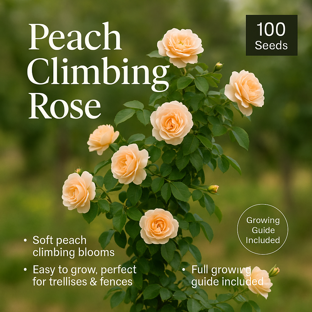 Peach Climbing Rose Flower Seeds - 100 Seeds Pack
