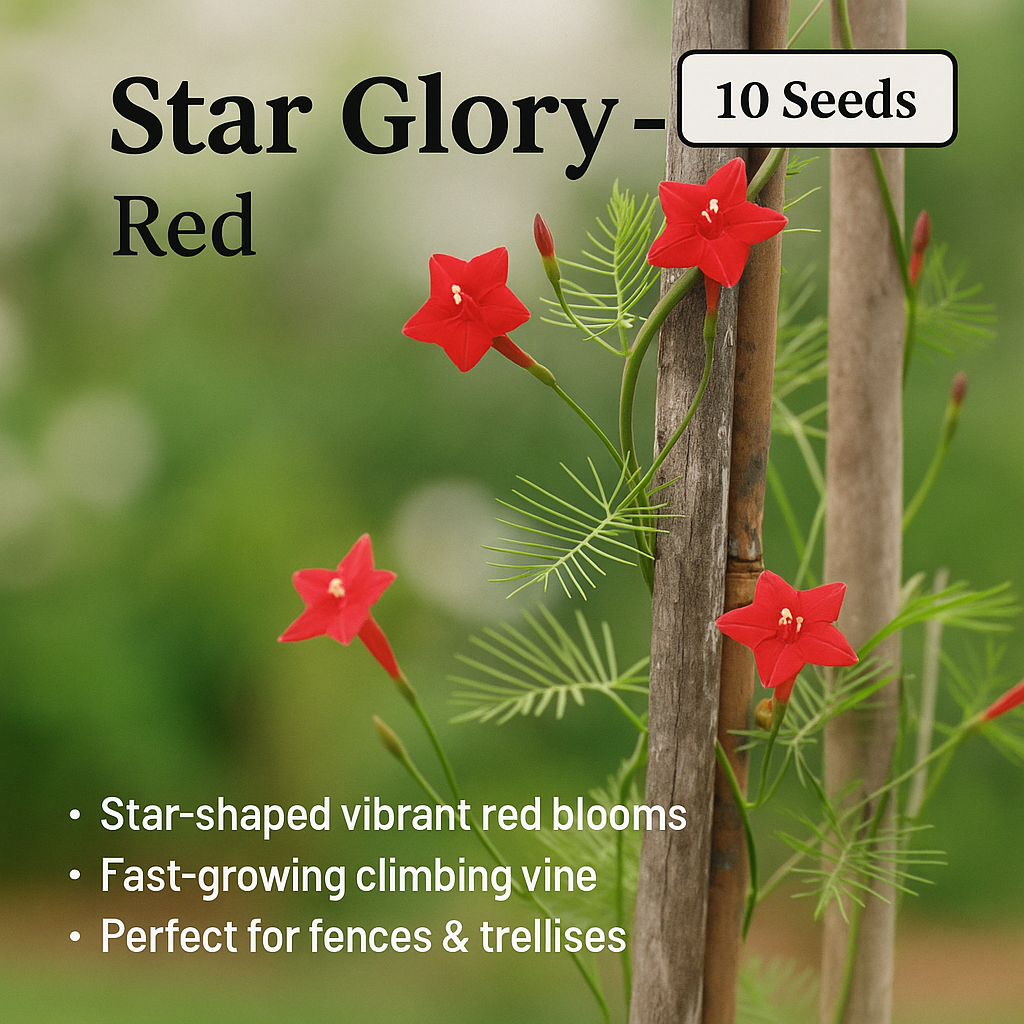 Red Star Glory Flower Seeds - 10 Seeds Pack